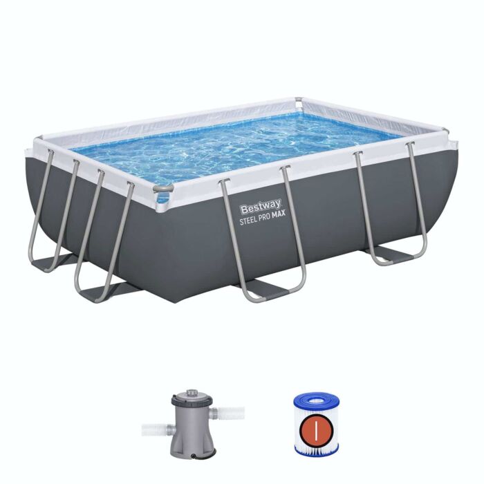 Piscina desmontável retangular Steel Pro MAX 2,82 m x 1,96 m x 84 cm