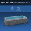Piscina desmontável retangular DEPURADORA DE AREIA 4,88 m x 2,44 m x 1,22 m