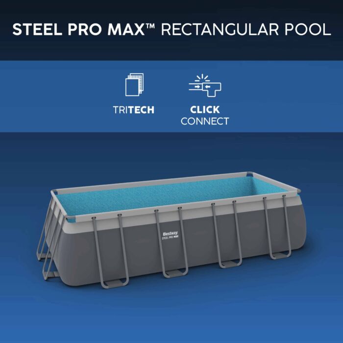 Piscina desmontável retangular DEPURADORA DE AREIA 4,88 m x 2,44 m x 1,22 m