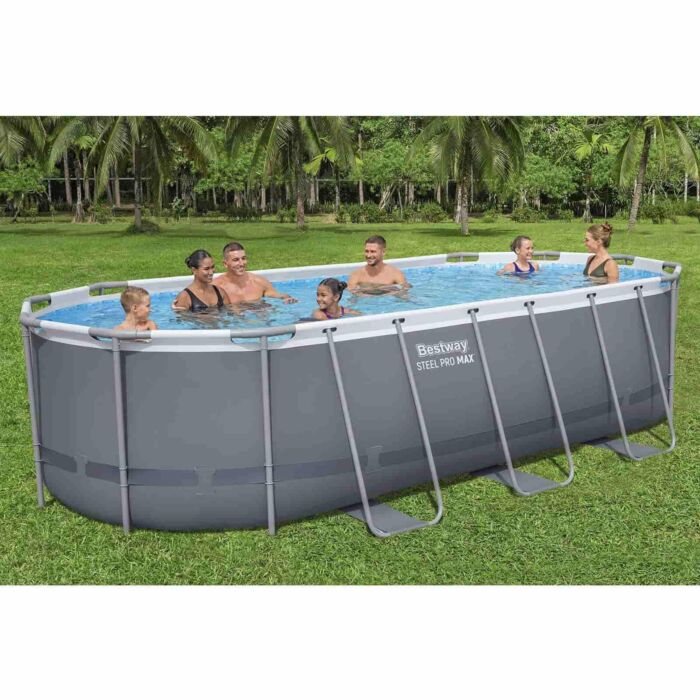 Piscina desmontável oval Steel Pro MAX Bestway 5,49 m x 2,74 m x 1,22 m