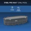 Piscina desmontável oval Steel Pro MAX Bestway 5,49 m x 2,74 m x 1,22 m
