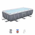 Piscina desmontável retangular DEPURADORA CARTUCHO Steel Pro MAX 4,04 m x 2,01 m x 1 m