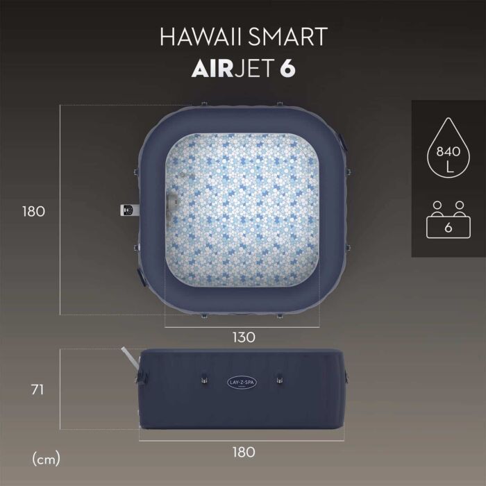 Spa insuflável de hidromassagem 4-6 pessoas Lay-Z-Spa Hawaii Smart