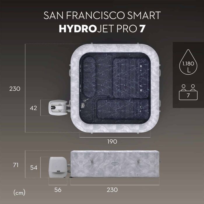 Spa insuflável 5-7 pessoas Lay-Z-Spa San Francisco Smart HydroJet