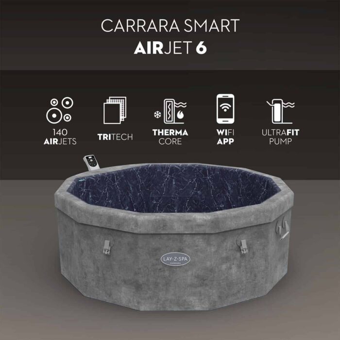 Spa insuflável 4-6 pessoas Lay-Z-Spa Carrara Smart