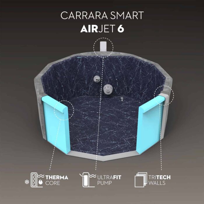 Spa insuflável 4-6 pessoas Lay-Z-Spa Carrara Smart