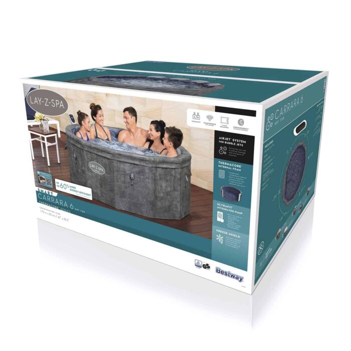 Spa insuflável 4-6 pessoas Lay-Z-Spa Carrara Smart
