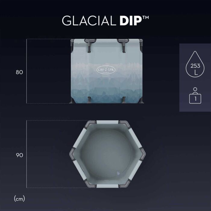 Tanque de banhos de gelo 1 pessoa Lay-Z-Spa Glacial Dip
