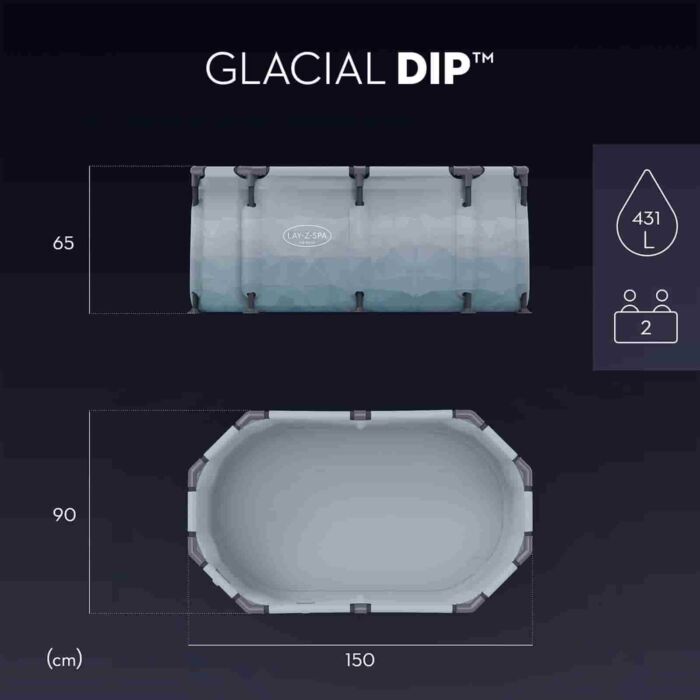 Tanque de banhos de gelo 2 pessoas Lay-Z-Spa Glacial Dip