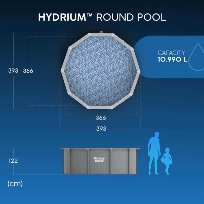 Piscina desmontável redonda de aço Hydrium™ 3,66 m x 1,22 m