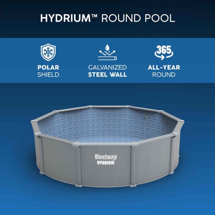 Piscina desmontável redonda de aço Hydrium™ 4,57 m x 1,22 m
