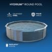 Piscina desmontável redonda de aço Hydrium™ 4,57 m x 1,22 m
