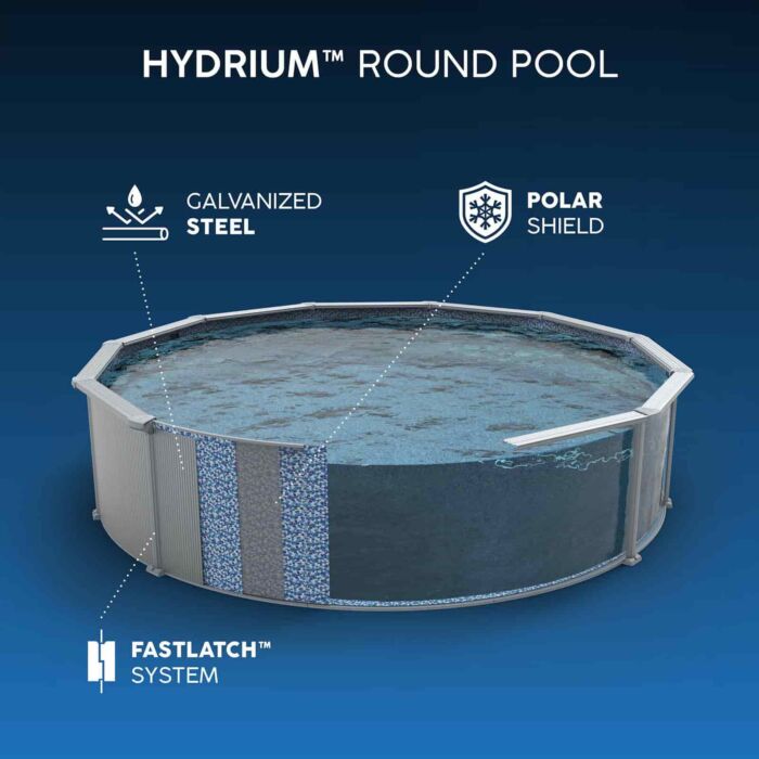 Piscina desmontável redonda de aço Hydrium™ 4,57 m x 1,22 m