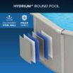 Piscina desmontável redonda de aço Hydrium™ 4,57 m x 1,22 m