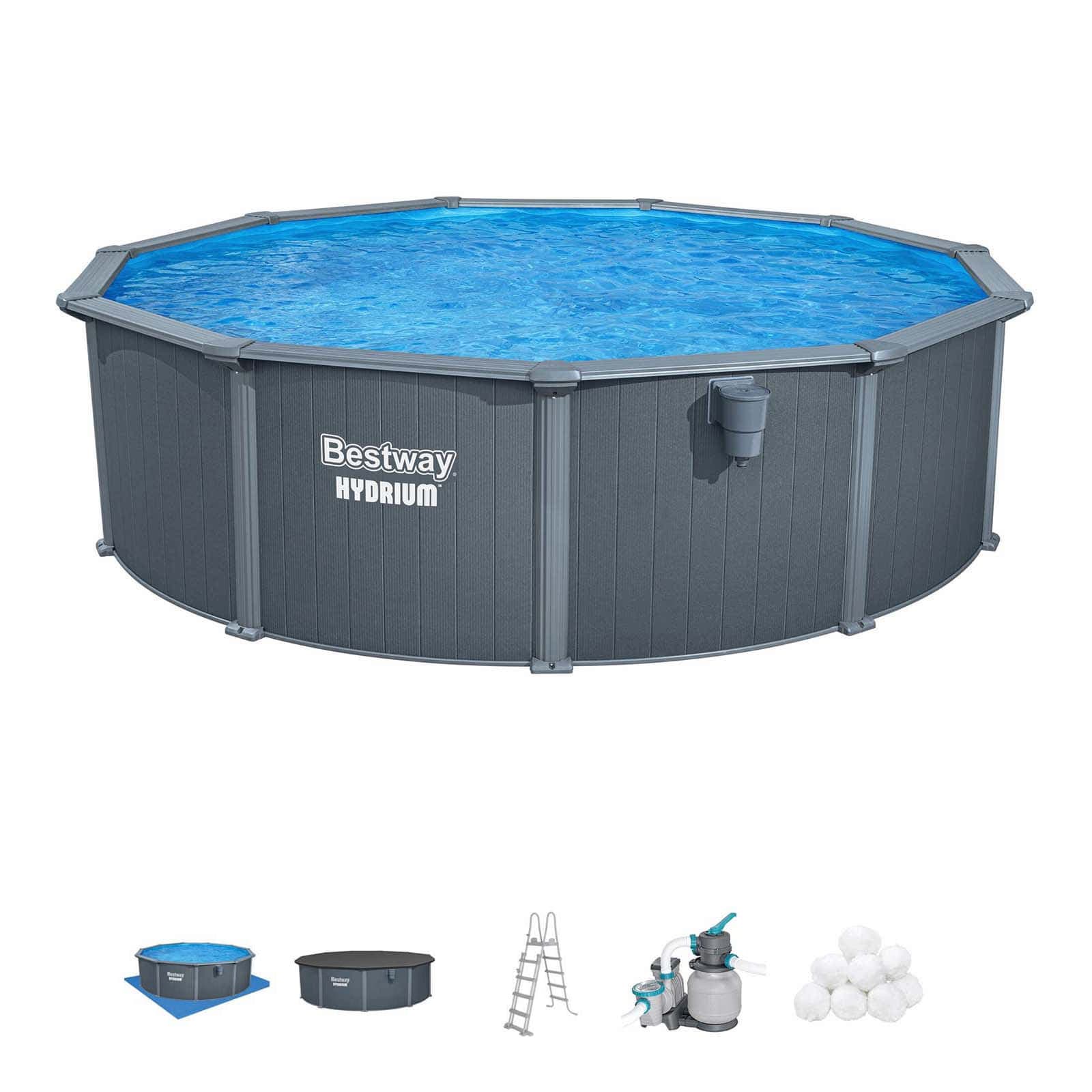 Piscina desmontável redonda de aço Hydrium 4,88 m x 1,32 m