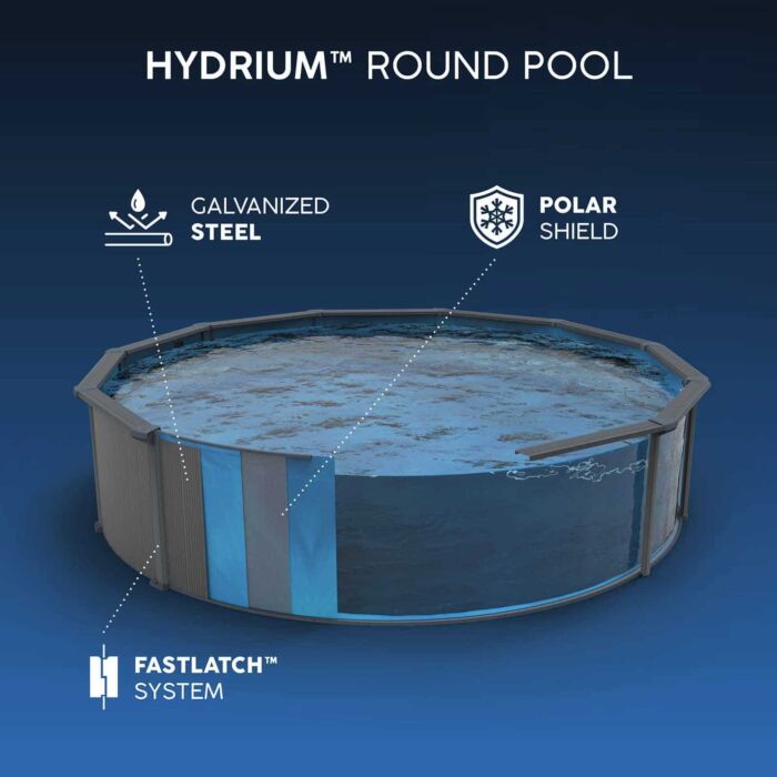 Piscina desmontável redonda de aço Hydrium 4,88 m x 1,32 m