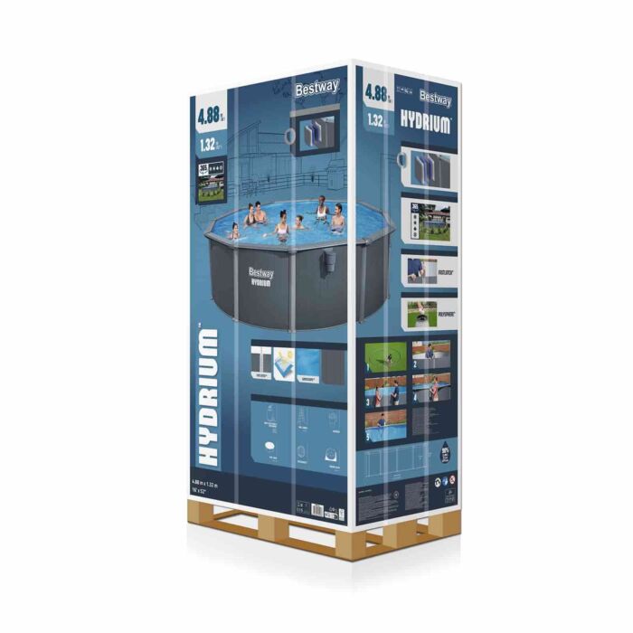 Piscina desmontável redonda de aço Hydrium 4,88 m x 1,32 m
