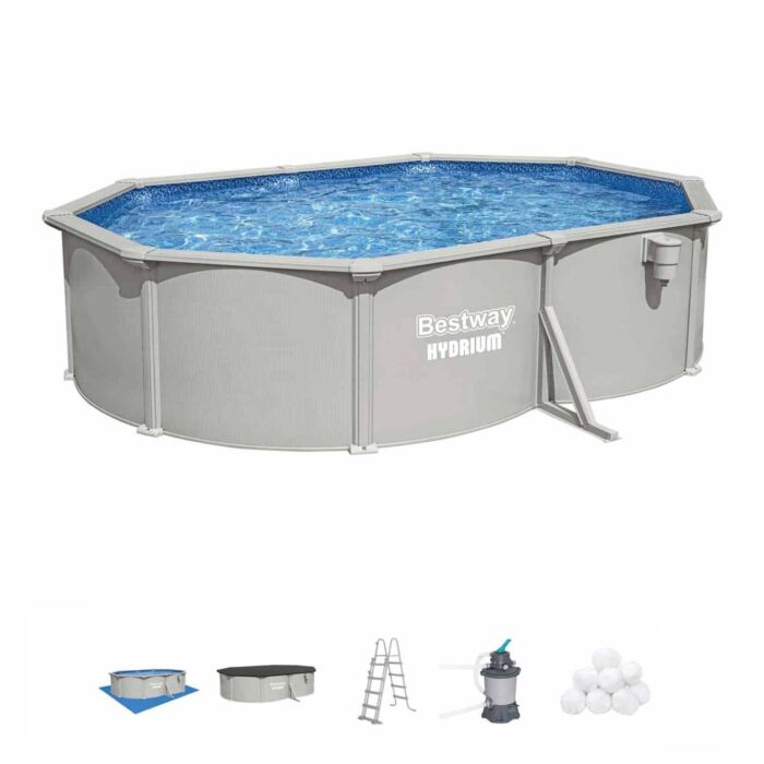 Piscina desmontável oval de aço Hydrium Bestway 5,00 m x 3,66 m x 1,22 m