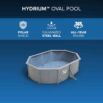 Piscina desmontável oval de aço Hydrium Bestway 5,00 m x 3,66 m x 1,22 m
