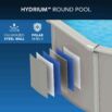 Piscina desmontável oval de aço Hydrium Bestway 5,00 m x 3,66 m x 1,22 m