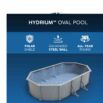 Piscina desmontável oval de aço Hydrium 6,10 m x 3,66 m x 1,22 m