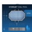 Piscina desmontável oval de aço Hydrium 6,10 m x 3,66 m x 1,22 m