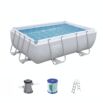 Conjunto de Piscina Desmontável Retangular Bestway® Power Steel ™  de 2,87 m x 2,01 m x 1,00 m