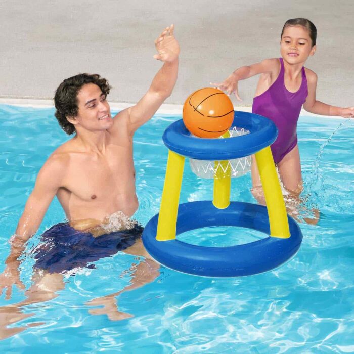 Cesto de basquetebol aquático insuflável Splash 'N Hoop