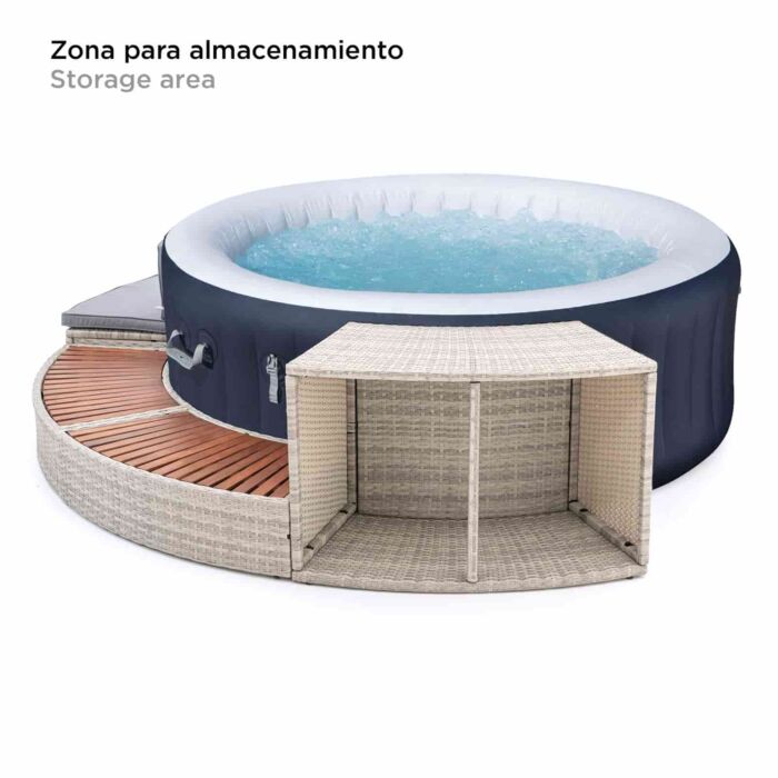 Pack Spa insuflável 2-4 pess. Lay-Z-Spa Miami HALF SURROUND 180